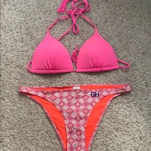 Pink/Coral Bikini Set